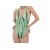 Net-Steals New for 2022, Backless Halter One Piece Swimsuit - Green Wavey