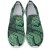 Net-Steals New for 2022, Men's Slip on Sneakers - Green Abstract