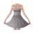 Net-Steals New for 2022, Strapless Bra Top Dress - Smokey Gray