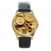 Net-Steals New for 2022, Round Gold Metal Watch - Golden Mechanical