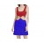 Net-Steals New for 2022, Velvet Cutout Dress - Red and Blue