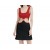 Net-Steals New for 2022, Velvet Cutout Dress - Red and Black